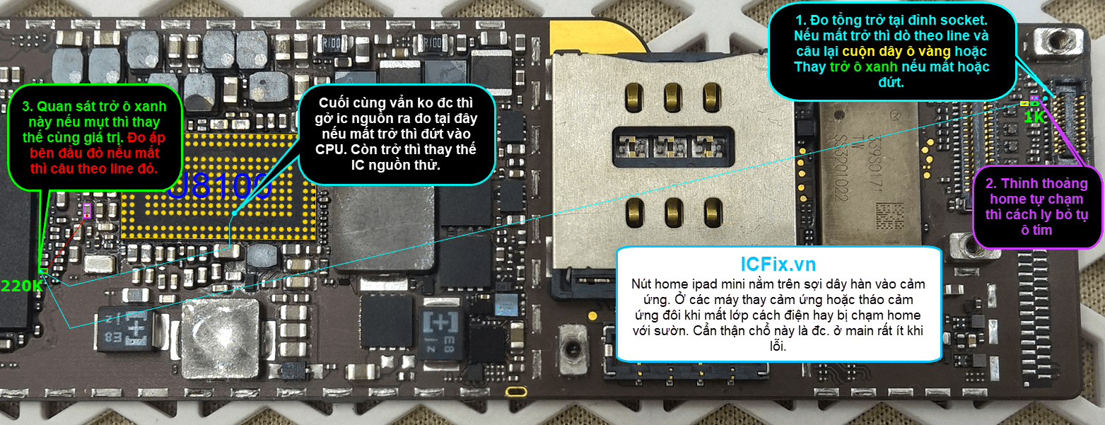 iPad Mini 1 lỗi nút home bấm không được 2 iPad Mini 1 lỗi nút home bấm không được