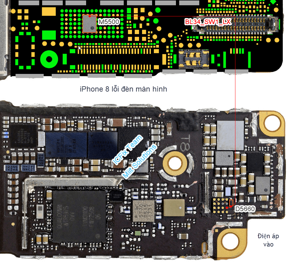 Giải Pháp Sửa iPhone 8 Lỗi Đèn Màn Hình 4 iPhone 8 Mất Đèn Màn Hình