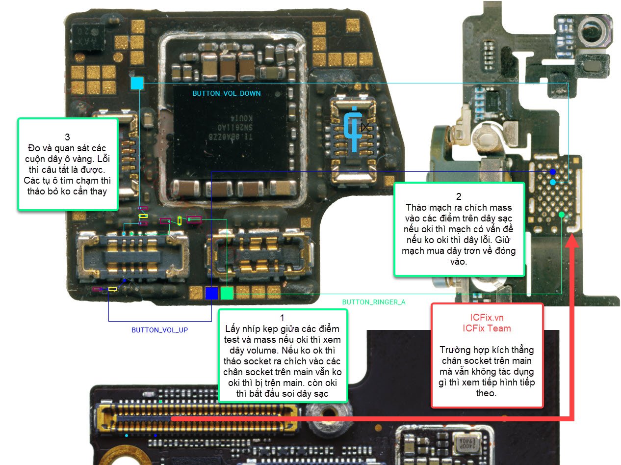 Sửa iPhone 11 Pro Max Lỗi Nút Lên Xuống Gạt Rung 5 Sửa iPhone 11 Pro Max Lỗi Nút Lên Xuống Gạt Rung Trên Board Mạch Nhỏ