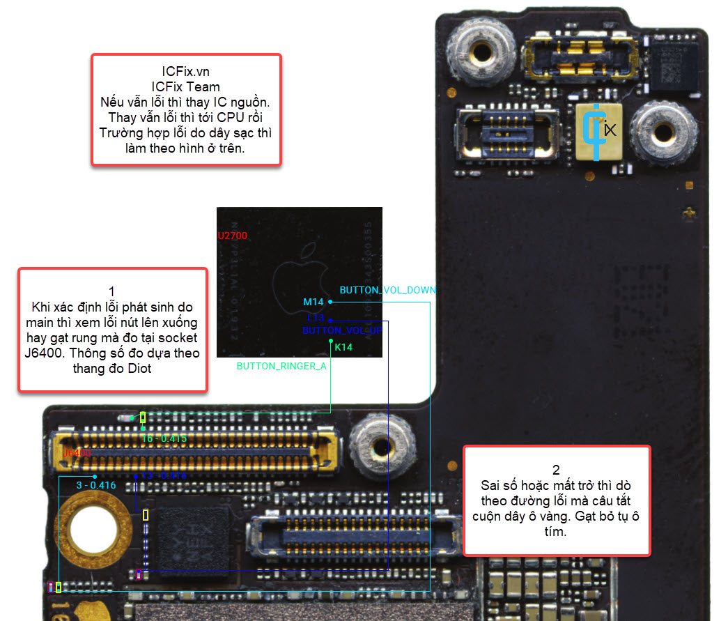 Sửa iPhone 11 Pro Max Lỗi Nút Lên Xuống Gạt Rung 6 Sửa iPhone 11 Pro Max Lỗi Nút Lên Xuống Gạt Rung Trên Board Mạch Chính
