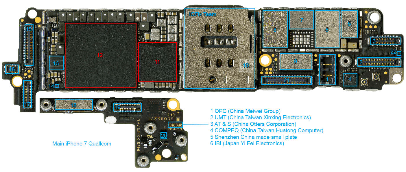 Nhận diện linh kiện iPhone 7 5 Linh kiện mặt trước iPhone 7