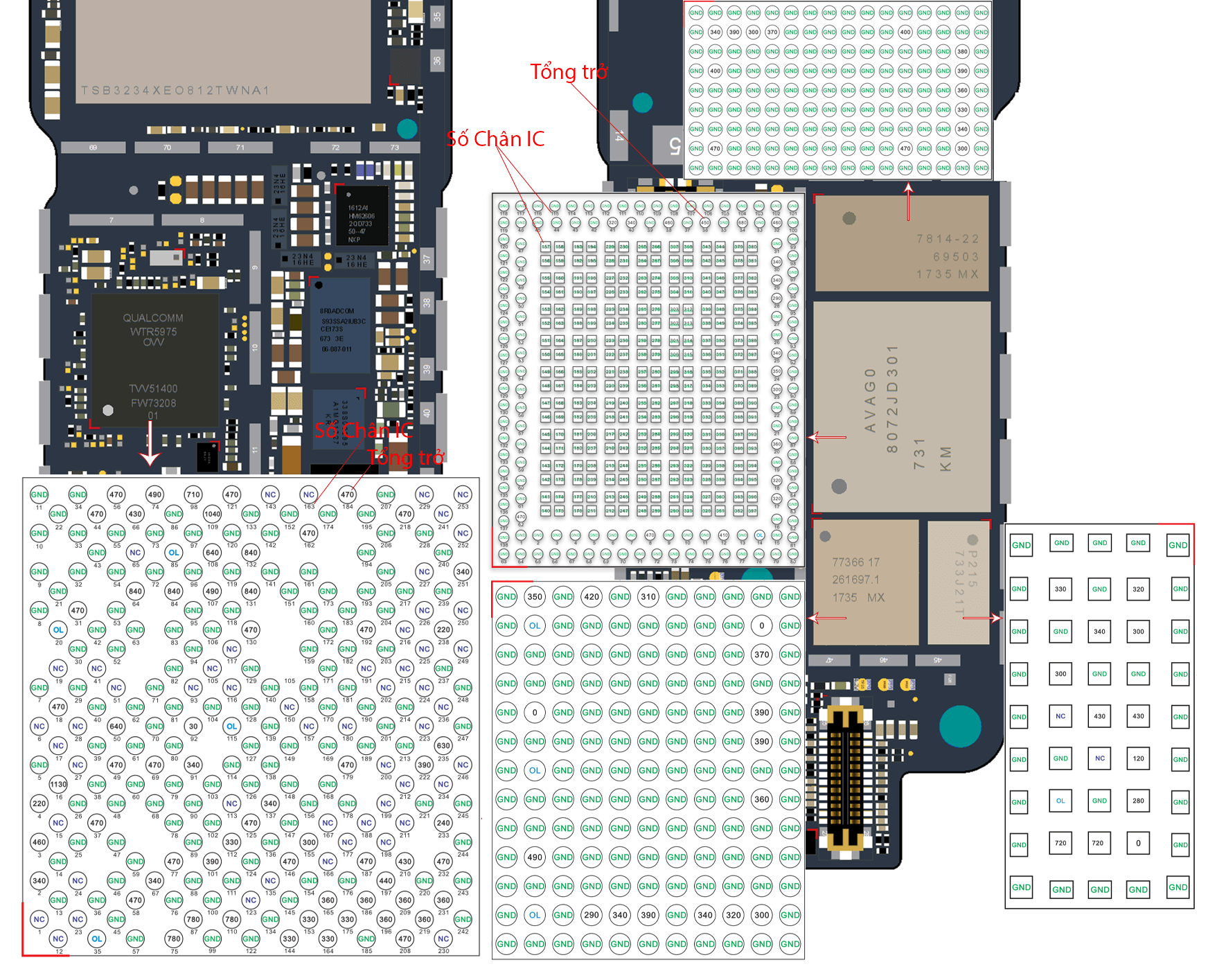 Sửa iPhone 8 Plus Mất Sóng 8 Tổng Trở Công Suất, Trung Tần iPhone 8 Plus