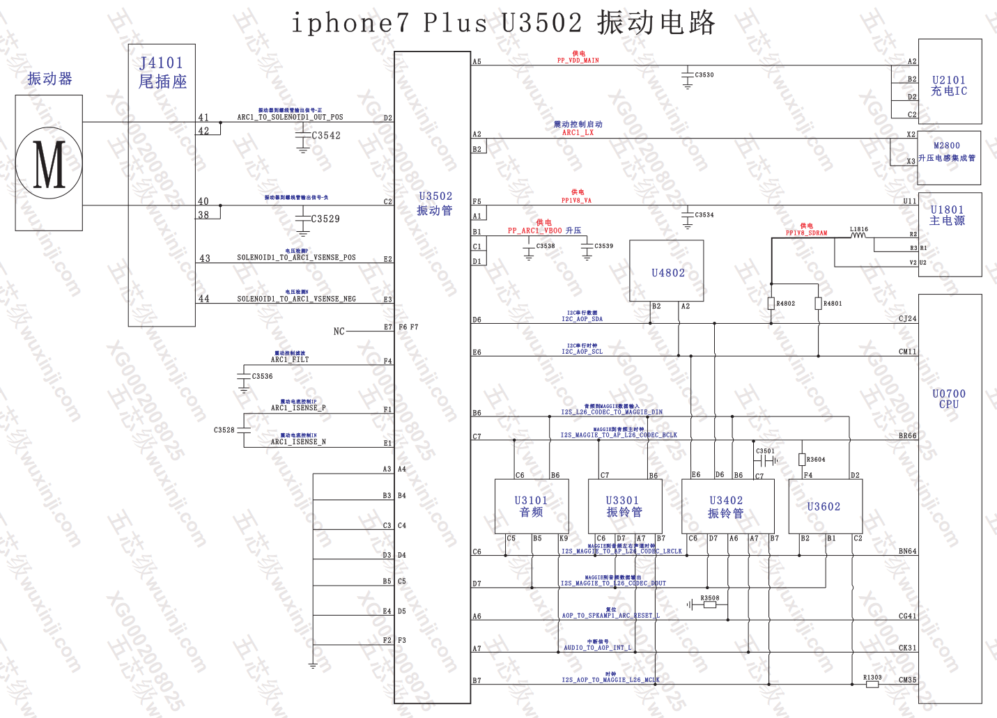 U3502 IC quản lý rung taptic engine iPhone 7 Plus 3 U3502 IC quản lý rung taptic engine iPhone 7 Plus