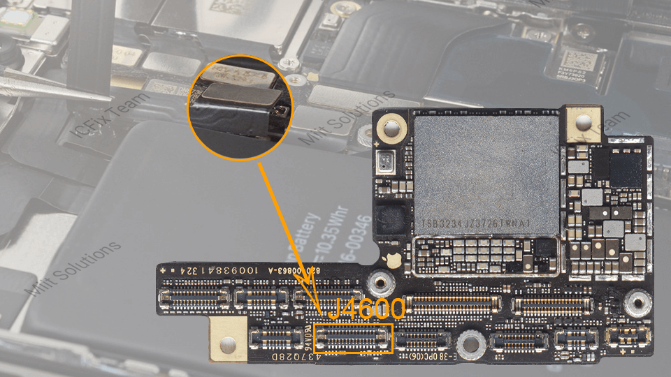 Vị Trí Socket Dây Loa iPhone X Trên Main